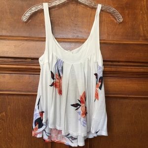 White Kimchi Blue tank top with colored flowers